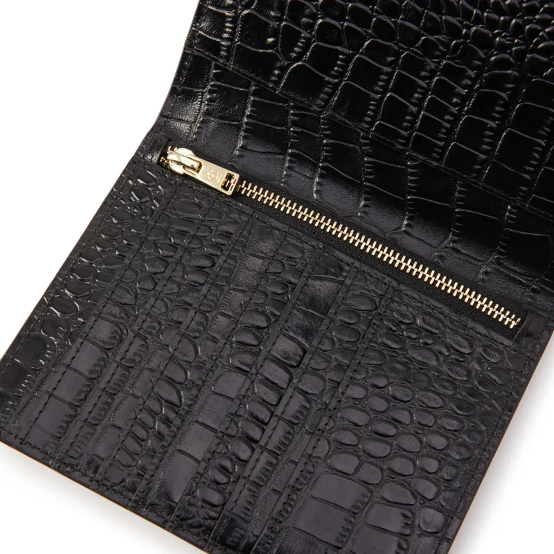 Holland Cooper Chelsea Wallet - Black Croc-2